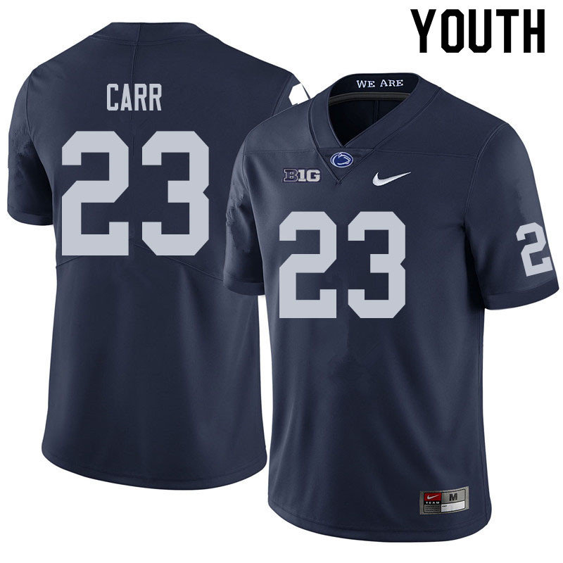 Youth #23 Weston Carr Penn State Nittany Lions College Football Jerseys Sale-Navy